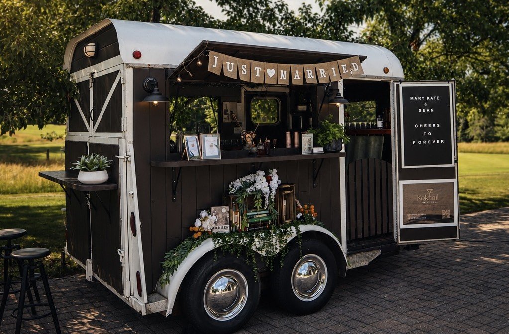 wedding mobile bar setup